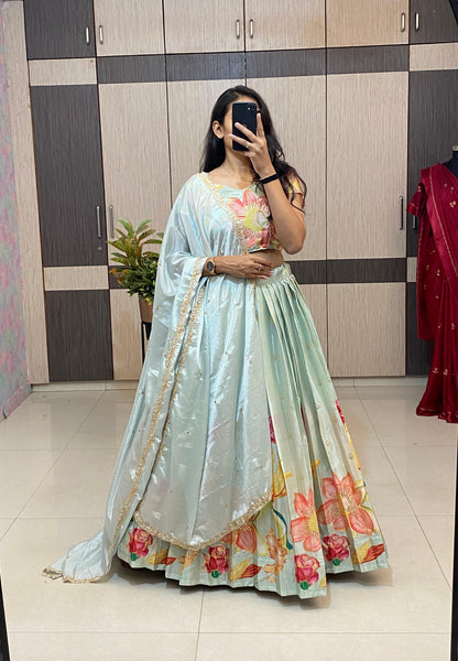 SILK Lehenga choli set with stitched blouse