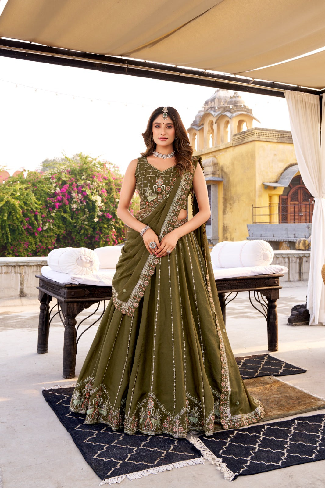 Bridesmaid lehenga choli chocolate crush