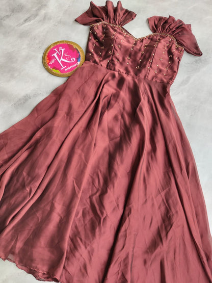 Soft rangoli silk gowns