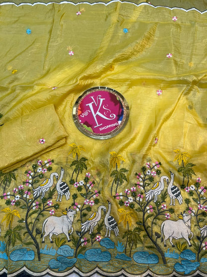 Pichwai heritage meets lightweight grace trendy sarees