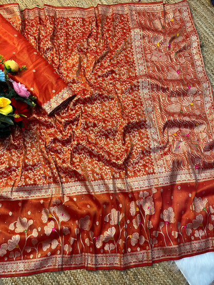 Soft Banarasi’s Katan tisuue silk classic sarees