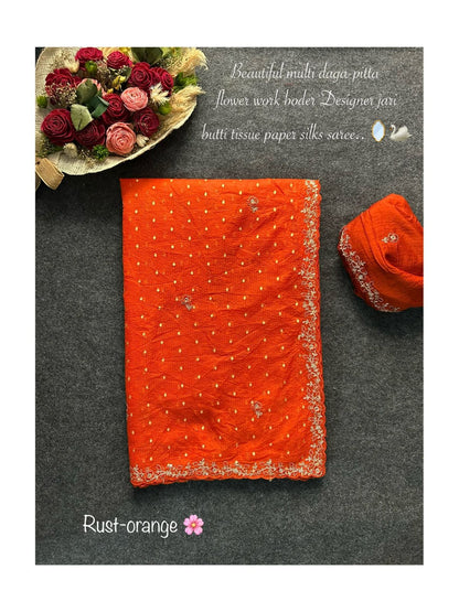 Soft paper tissue Saree