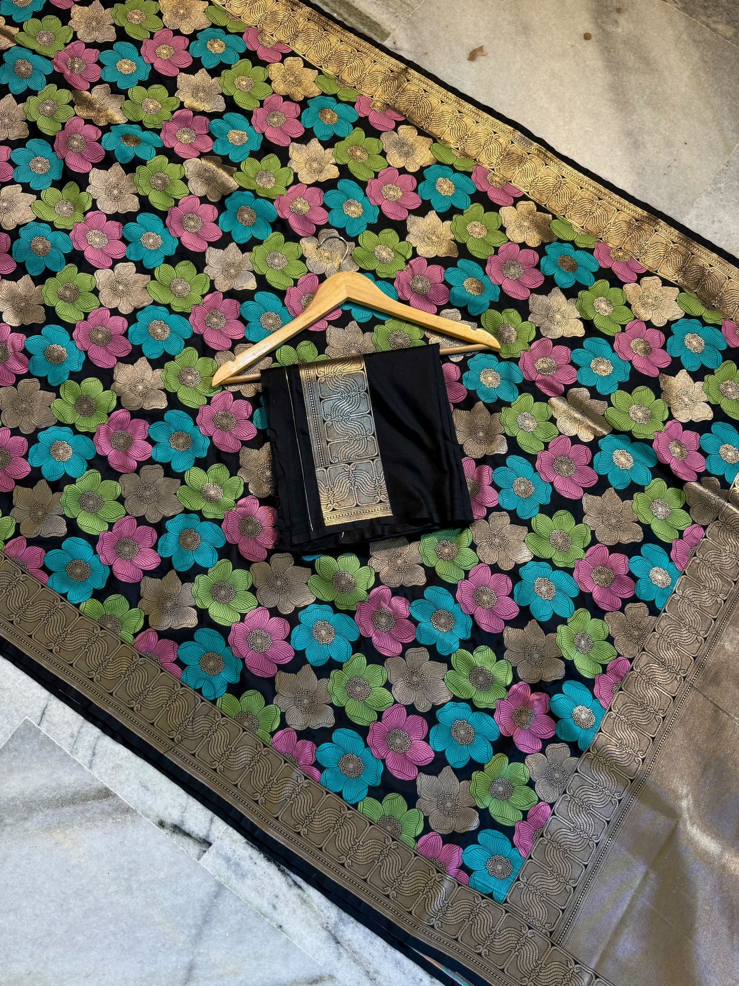 Nita Ambani Mam's Inspired Banarasi panchmina Katan silk