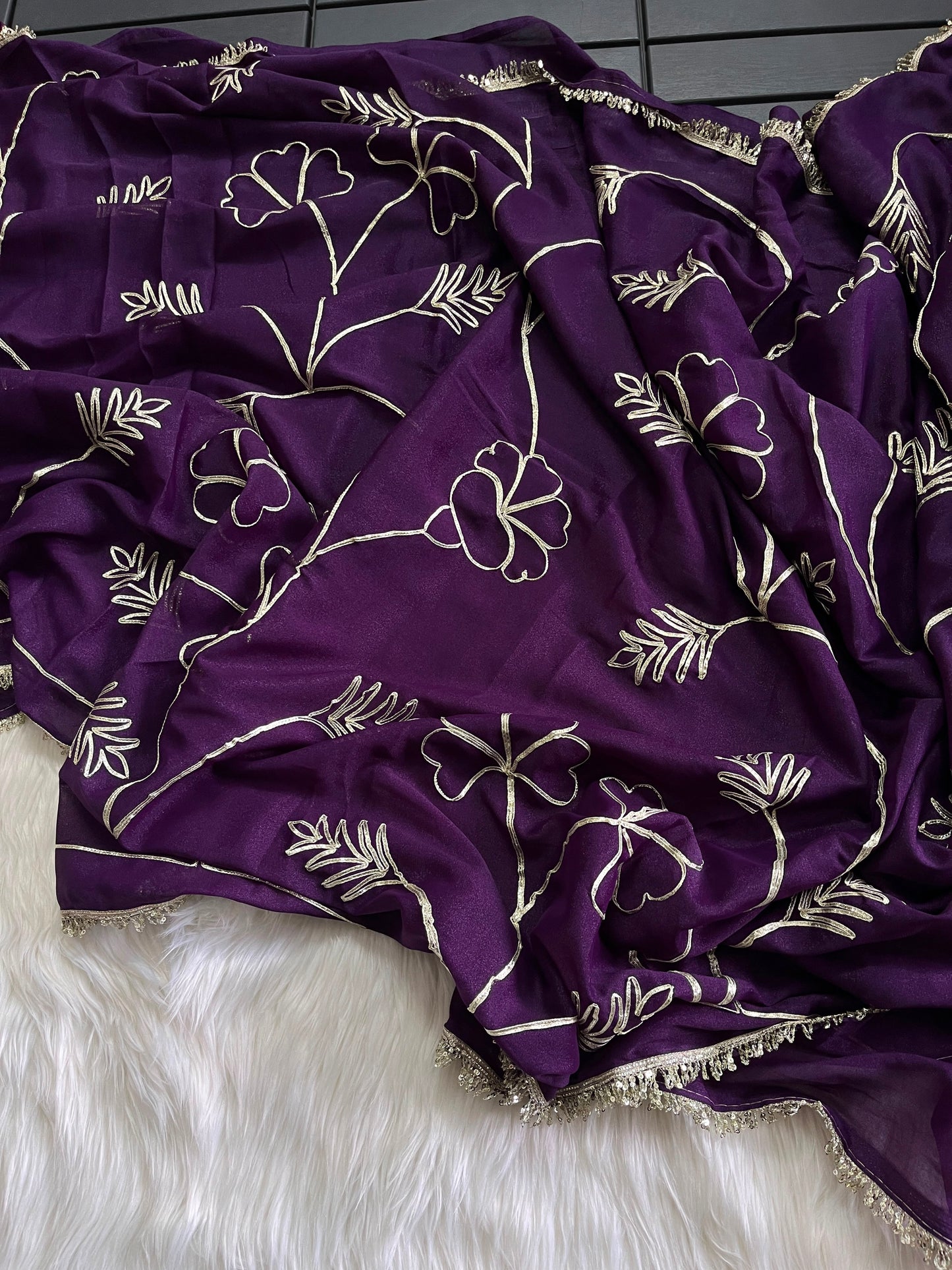 Budget Georgette gota work sarees