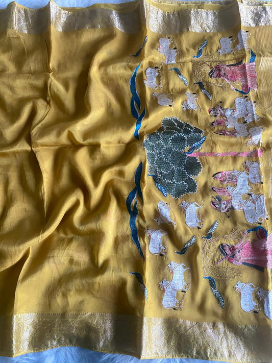 Viscose Zari Tissue Pure premium luxe saree