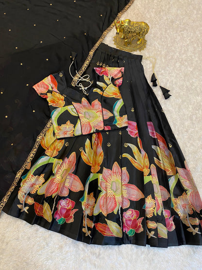 SILK Lehenga choli set with stitched blouse