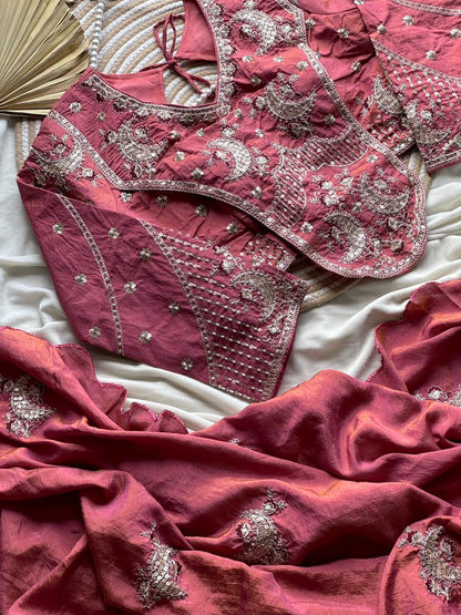 Sana Pro Silk with Masterpiece Coding Work with stitched blouse