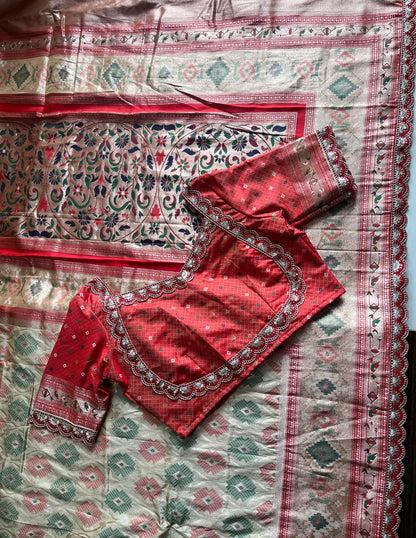 Banarasi Pattu saree luxe with stitched Blouse