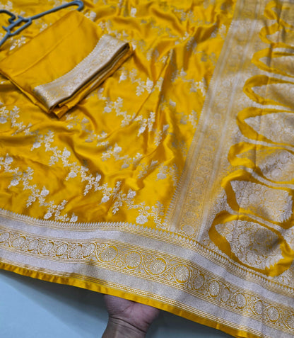 Mashru katan silk semi pattu zari saree