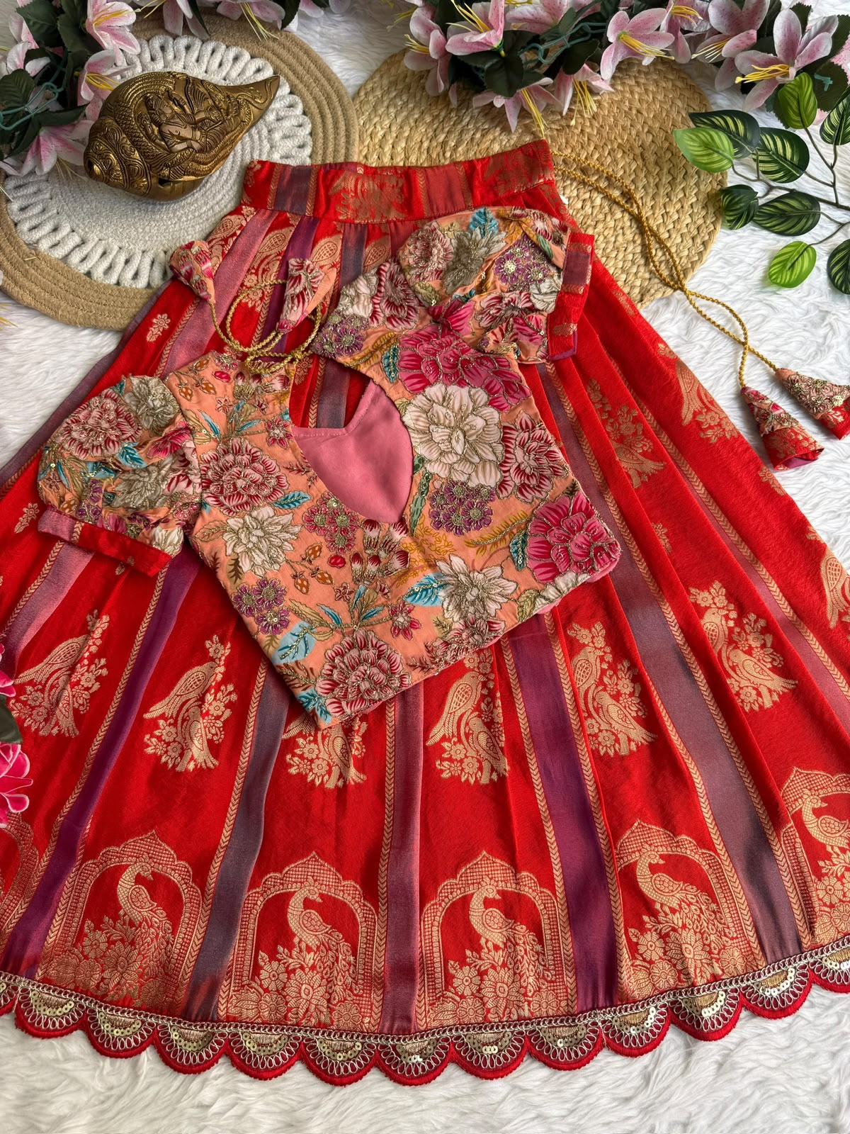 Kids cute georgette traditional sets