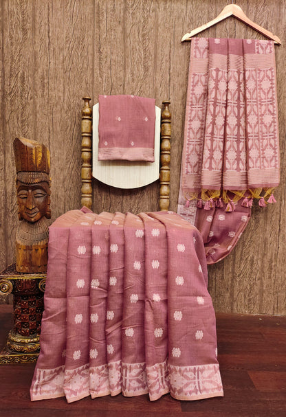 Classic Muga Cotton Jamdani Trendy Saree