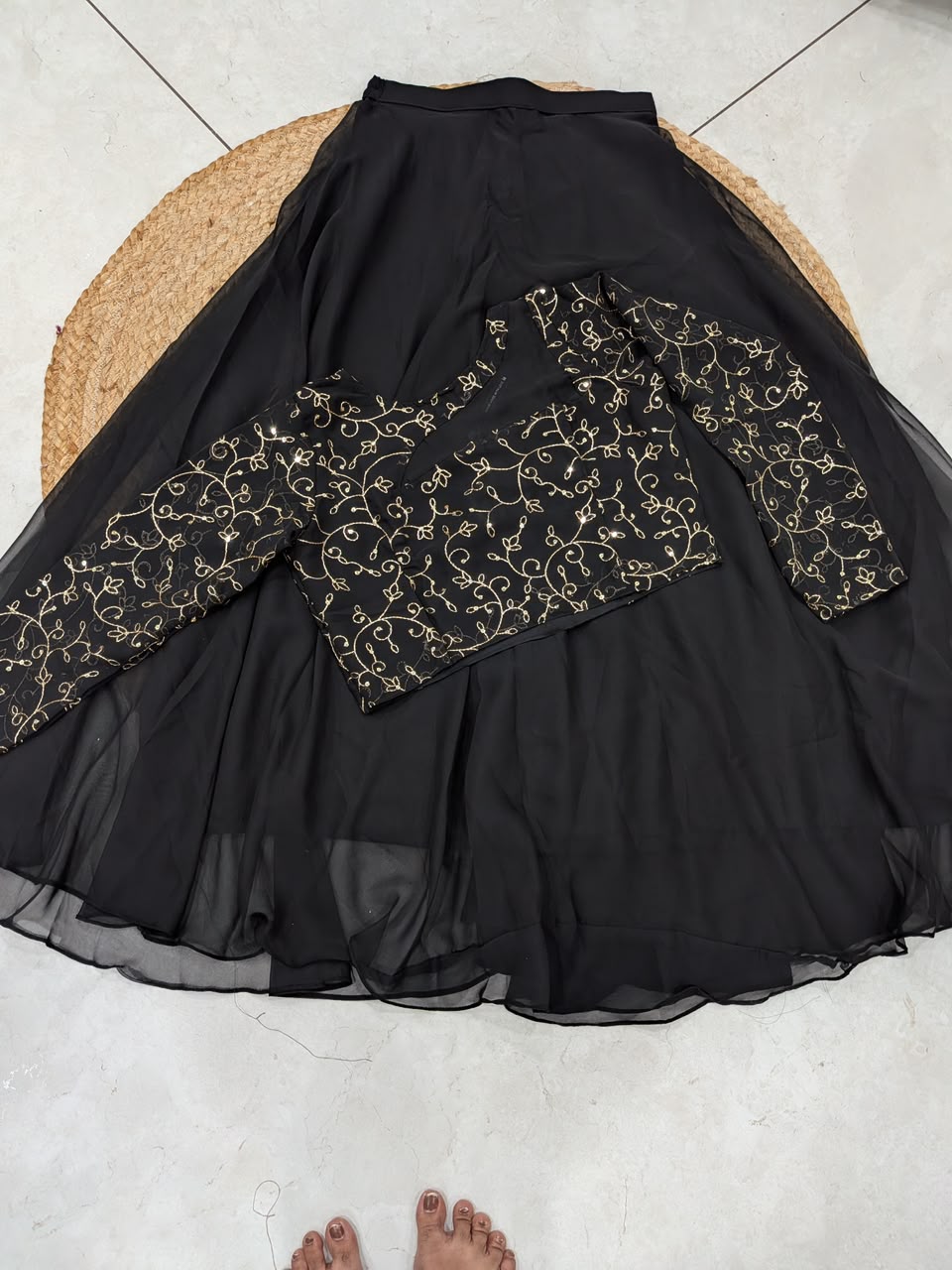 Crop top style (Anarakali ) gown stylish work sets