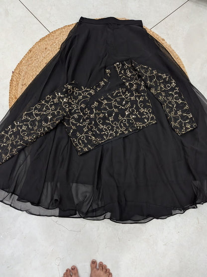 Crop top style (Anarakali ) gown stylish work sets