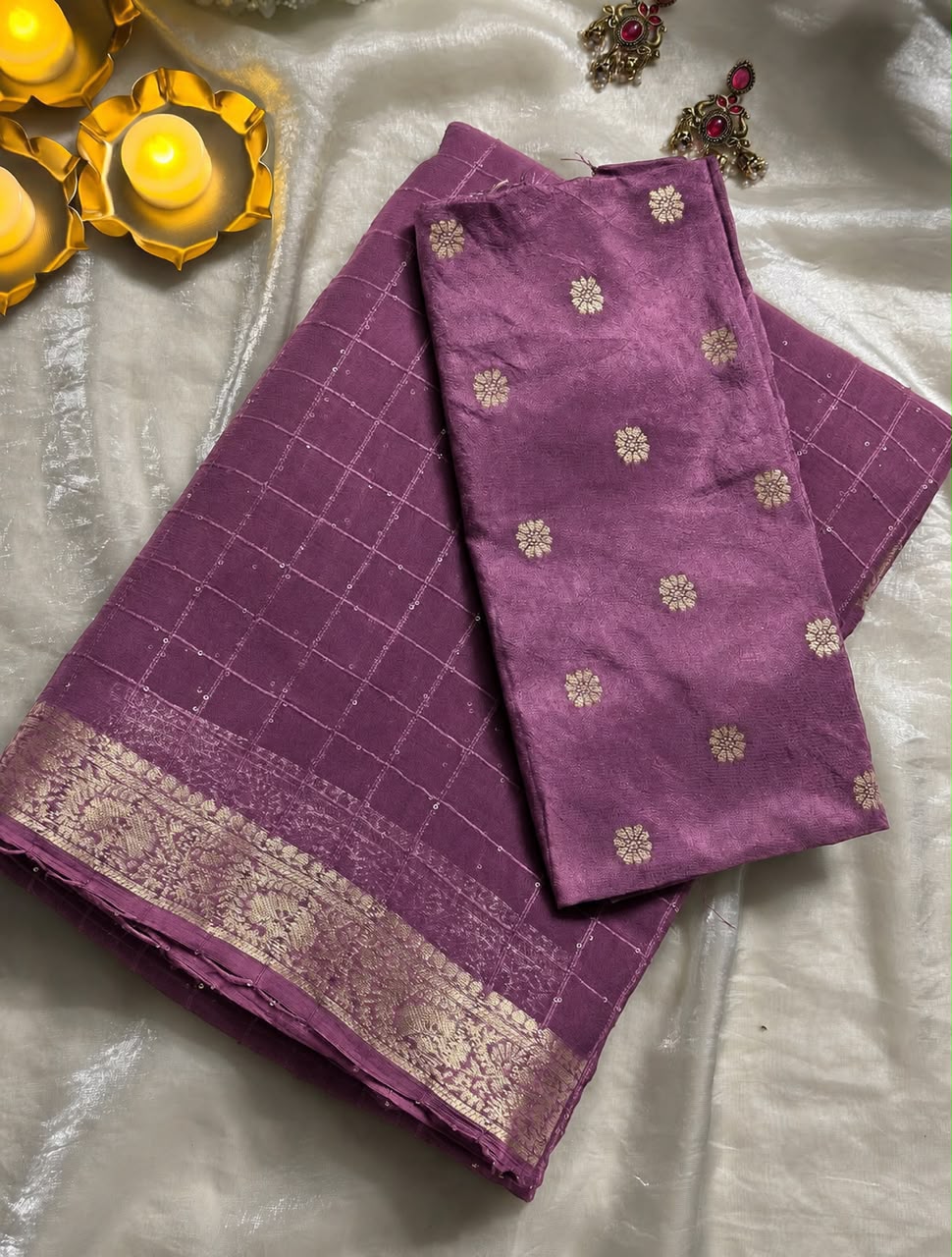 Viscose Georgette Trending Sequence Saree