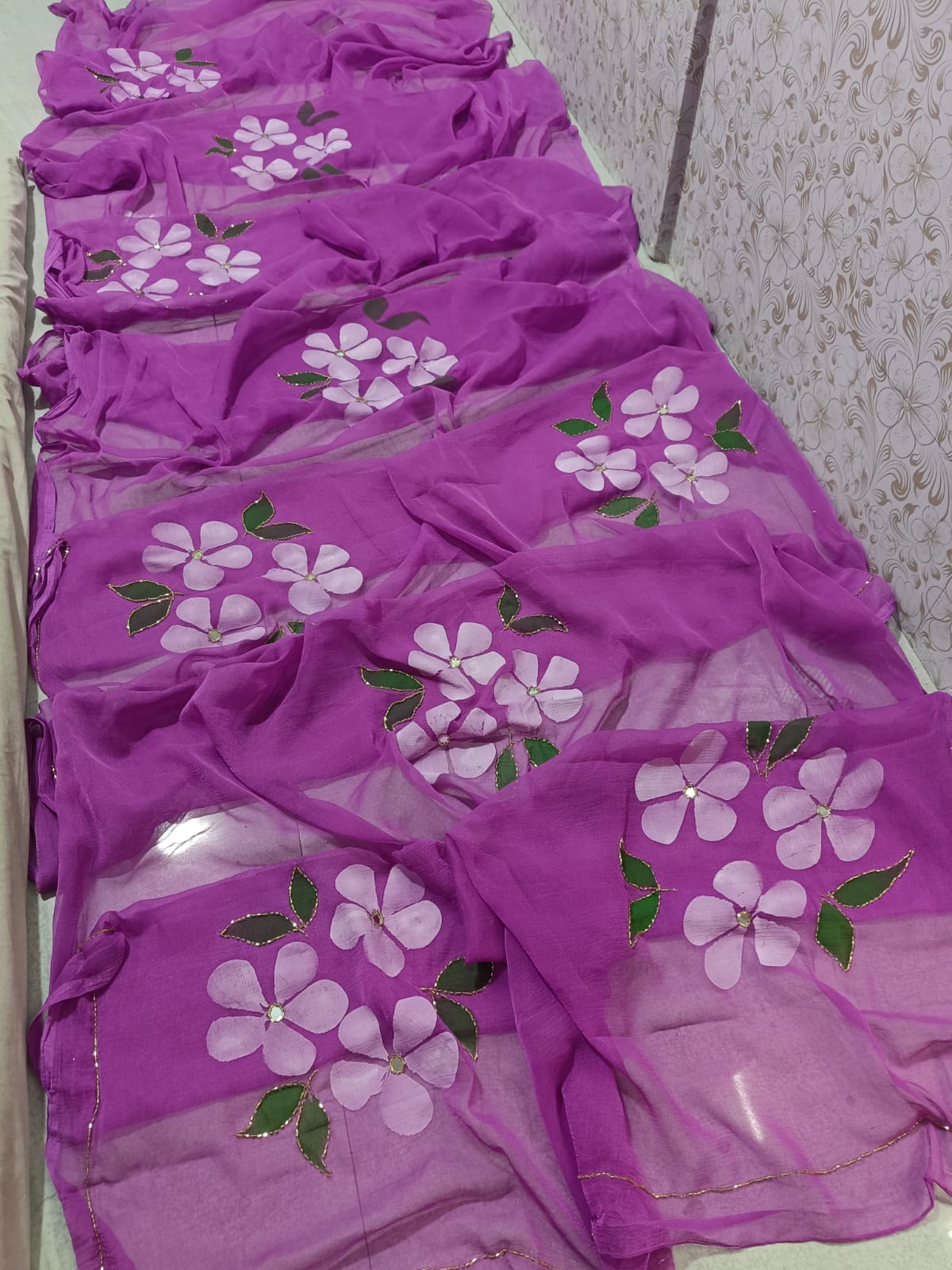 Handwork saree with chiffon budget saree