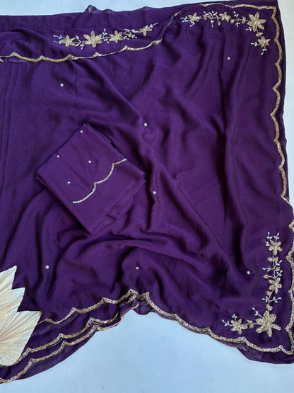 Soft Trend rangoli crush saree with  stitched blouse