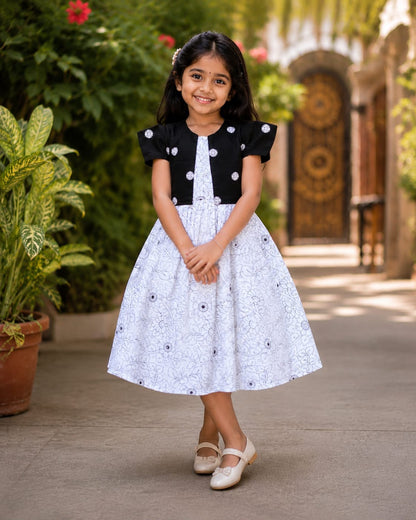 Kids 2 in one model Georgette gown