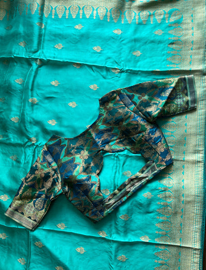 Banarasi Pattu luxe saree with stitched Blouse