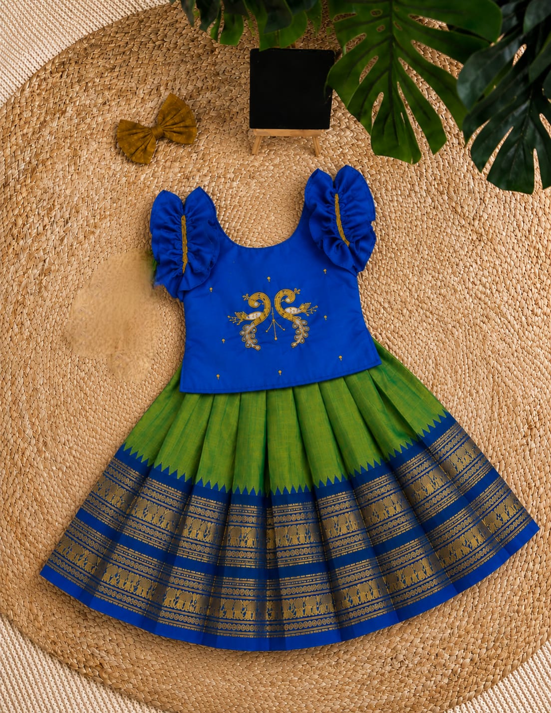 Kids cute weaving party style lehenga