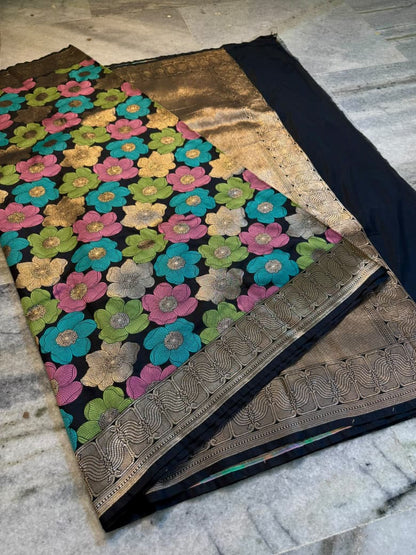 Nita Ambani Mam's Inspired Banarasi panchmina Katan silk