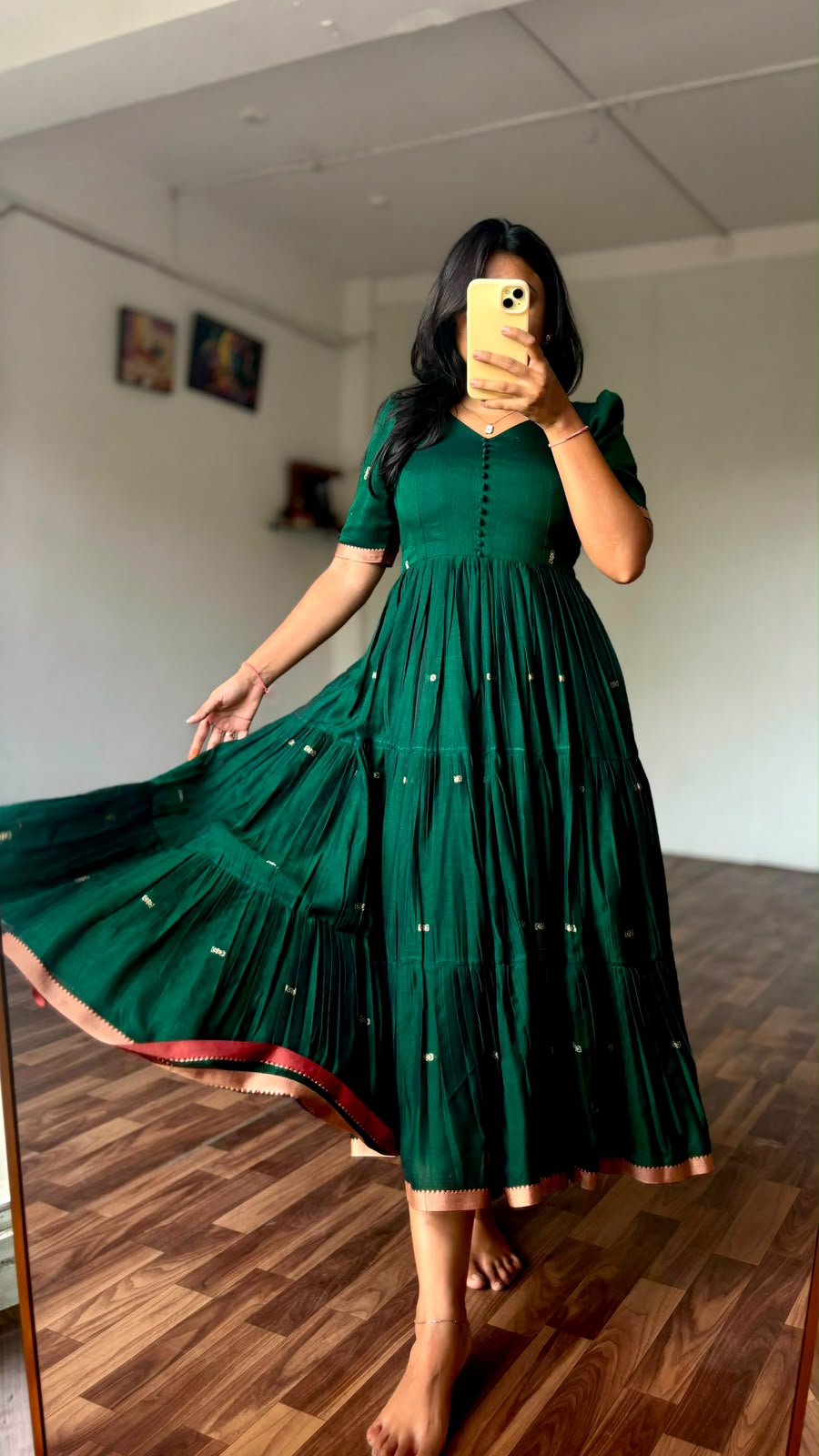 Narayanpet Mercerized Cotton tradition Gown