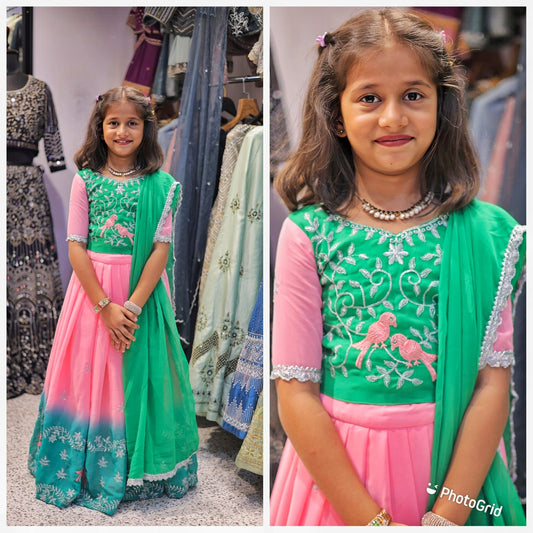 Fancy party georgett kids cute wear sets