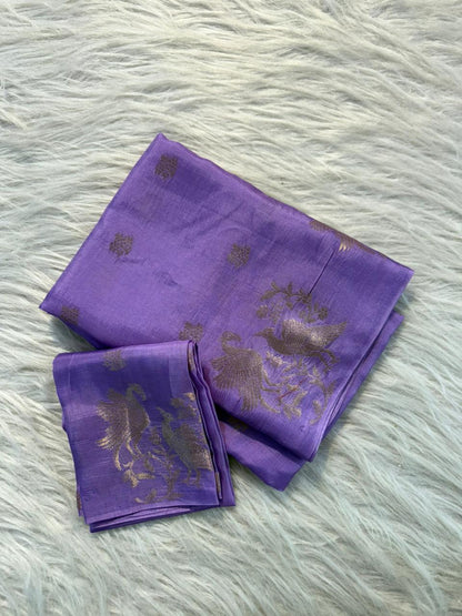 Pure viscose Russia bird figure trendy look saree
