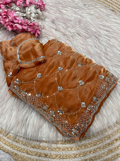 Fendy party luxe beads sarees
