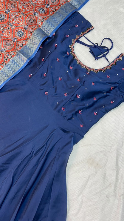 Cafe rangoli silk unique gown