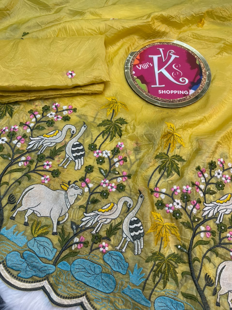 Pichwai heritage meets lightweight grace trendy sarees