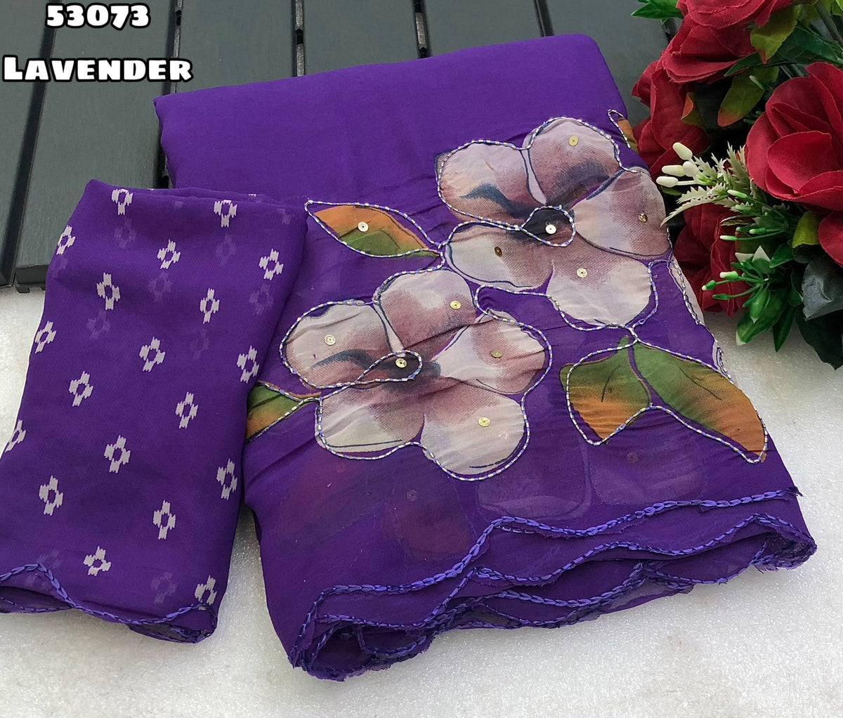 Trending soft weightless chiffon floral sarees