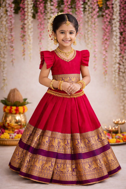 Kids festival wear special cute Narayanapet sets