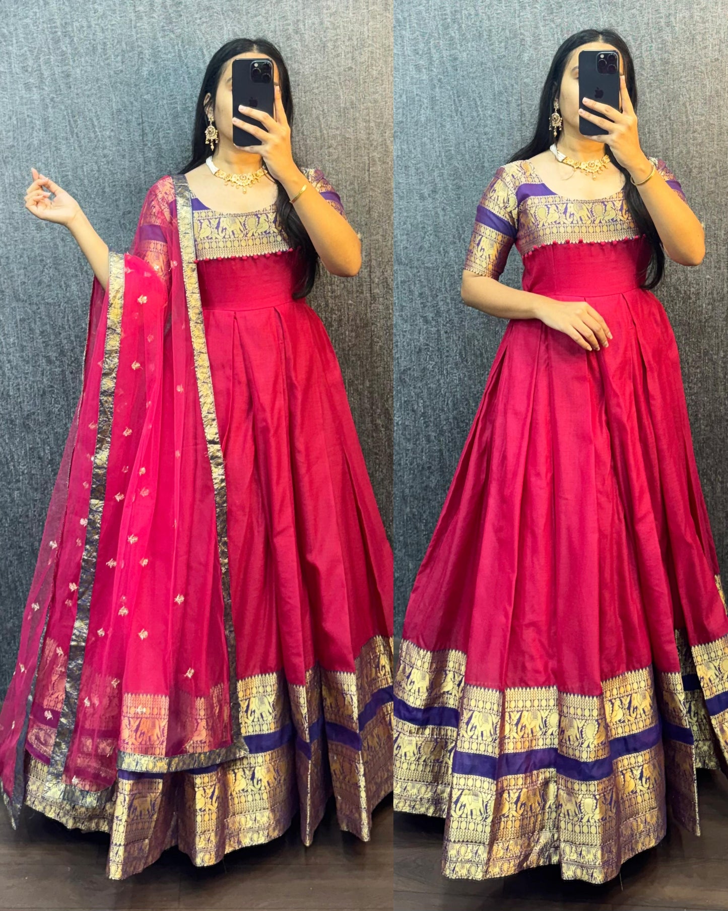 Narayana Silk Butterfly Desginer Classic Gowns