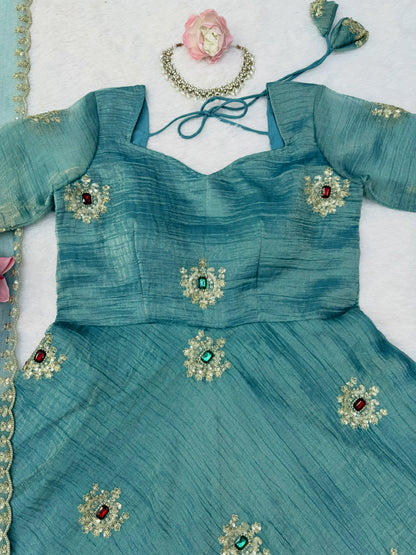 Salsa silk Anarakali Designer gown