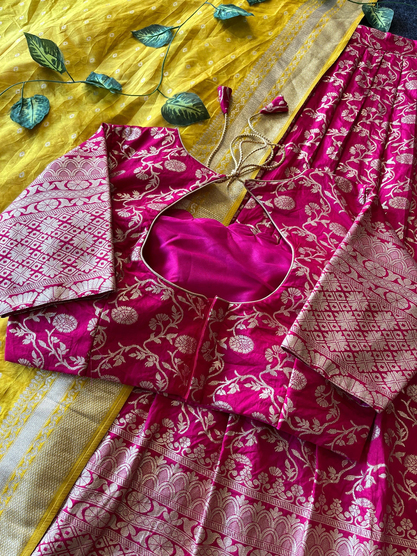 Pattu style south Indian festival lehenga for Ugadi