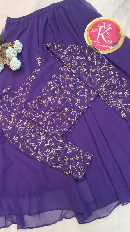 Crop top style (Anarakali ) gown stylish work sets