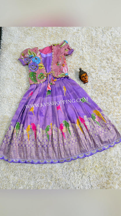 Kids 2 in One gowns Parrot Gowns