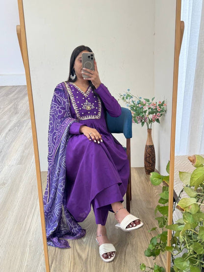 Mul viscos Chanderi kurti set for all party’s
