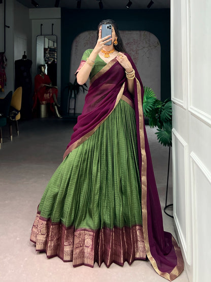Dola checks aesthetic Designer festival vibe lehenga