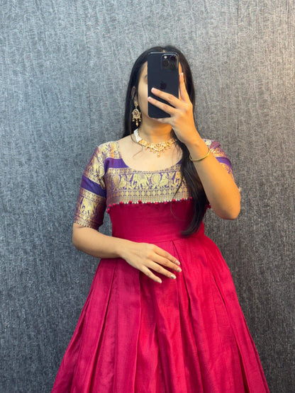 Narayana Silk Butterfly Desginer Classic Gowns