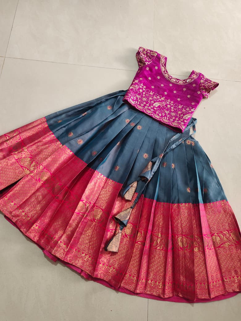 Kids Ugadi special cute weaving work sets