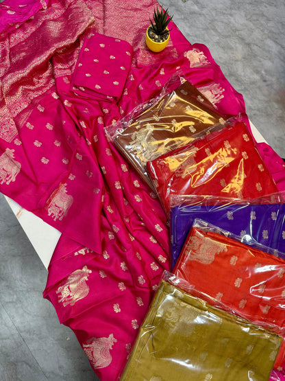 Viscose Russian crepe budget Sarees