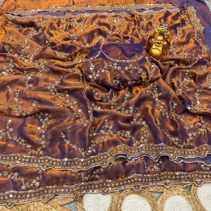 Luxe Grand look good beeds work saree