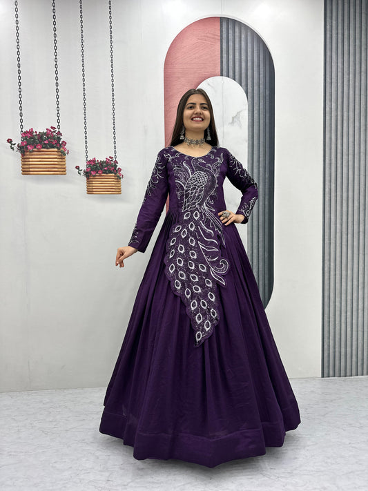 Big boss tanuja peacock long gown