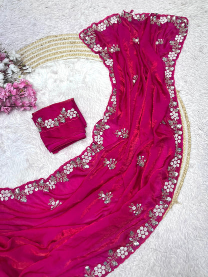 New Designer party wear satin sarees