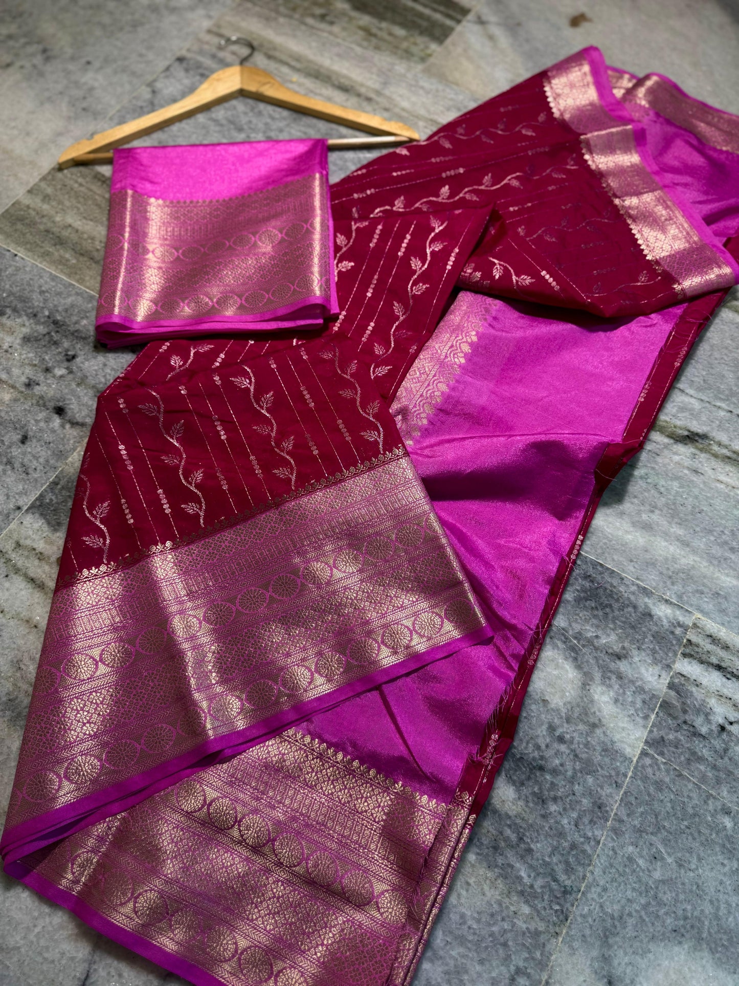 Budget Banarasi Handlooms’s semi chinya silk  sarees