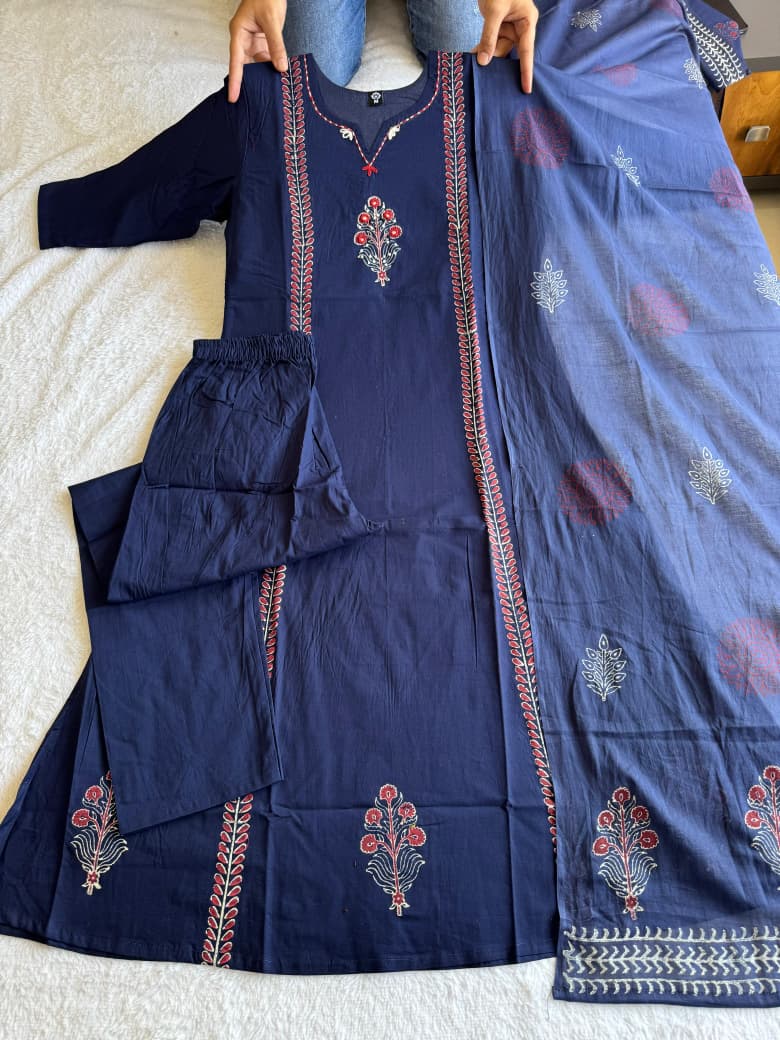 Mul cotton office wear kurti sets