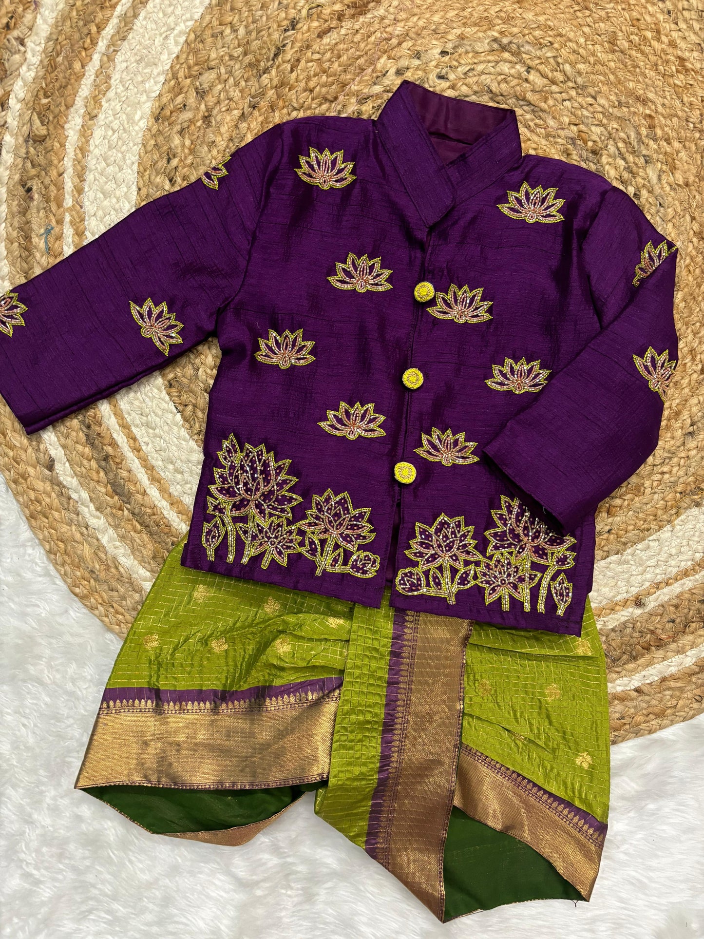 Boys cute festival style dhoti with kurta sets