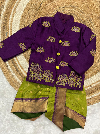 Boys cute festival style dhoti with kurta sets