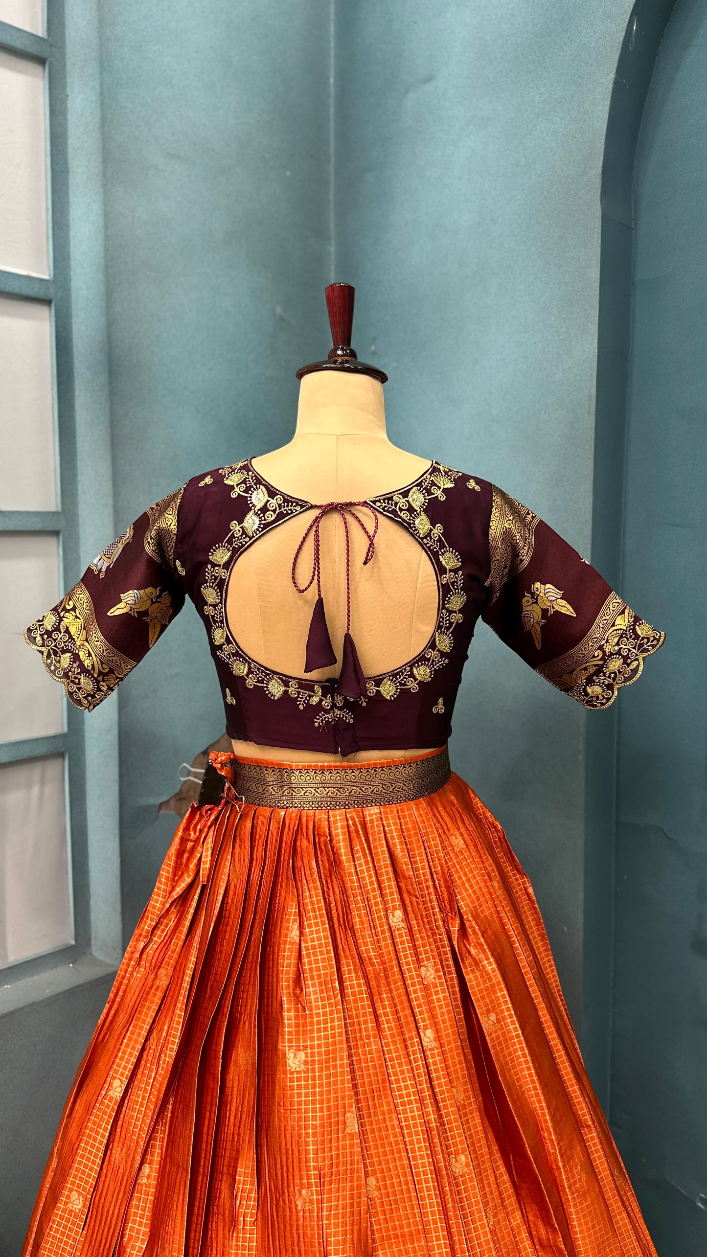 Kanjivaram silk Designer jacquard embroidery lehenga sets